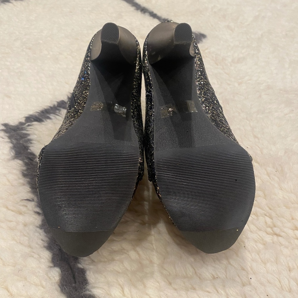 Women's Chunky Glitter Heel - Picture 6 of 8